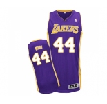 Women's Adidas Los Angeles Lakers #44 Jerry West Authentic Purple Road NBA Jersey