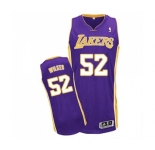 Women's Adidas Los Angeles Lakers #52 Jamaal Wilkes Authentic Purple Road NBA Jersey