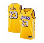 Women's Los Angeles Lakers #23 Anthony Davis Swingman Gold Basketball Jersey - 2019-20 City Edition