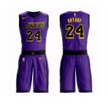 Women's Los Angeles Lakers #24 Kobe Bryant Swingman Purple Basketball Suit Jersey - City Edition