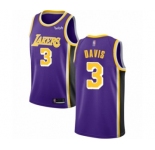 Women's Los Angeles Lakers #3 Anthony Davis Authentic Purple Basketball Jersey - Statement Edition