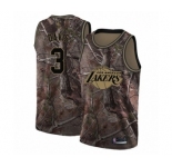 Women's Los Angeles Lakers #3 Anthony Davis Swingman Camo Realtree Collection Basketball Jersey