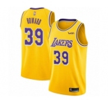 Women's Los Angeles Lakers #39 Dwight Howard Swingman Gold Basketball Jersey - Icon Edition