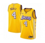 Women's Los Angeles Lakers #4 Byron Scott Swingman Gold Basketball Jersey - 2019-20 City Edition