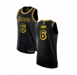 Women's Los Angeles Lakers #6 LeBron James Swingman Black Basketball Jersey - City Edition