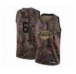 Women's Los Angeles Lakers #6 LeBron James Swingman Camo Realtree Collection Basketball Jersey