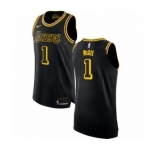 Women's Nike Los Angeles Lakers #1 JaVale McGee Swingman Black NBA Jersey - City Edition