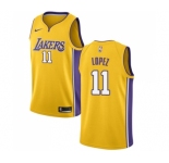 Women's Nike Los Angeles Lakers #11 Brook Lopez Swingman Gold Home NBA Jersey - Icon Edition