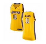 Women's Nike Los Angeles Lakers #11 Michael Beasley Authentic Gold NBA Jersey - Icon Edition