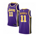 Women's Nike Los Angeles Lakers #11 Michael Beasley Swingman Purple NBA Jersey - Statement Edition