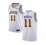 Women's Nike Los Angeles Lakers #11 Michael Beasley Swingman White NBA Jersey - Association Edition