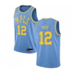 Women's Nike Los Angeles Lakers #12 Channing Frye Authentic Blue Hardwood Classics NBA Jersey
