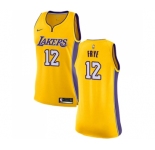 Women's Nike Los Angeles Lakers #12 Channing Frye Authentic Gold Home NBA Jersey - Icon Edition