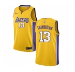 Women's Nike Los Angeles Lakers #13 Wilt Chamberlain Swingman Gold Home NBA Jersey - Icon Edition