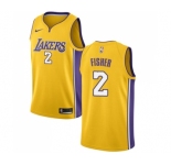 Women's Nike Los Angeles Lakers #2 Derek Fisher Swingman Gold Home NBA Jersey - Icon Edition