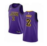 Women's Nike Los Angeles Lakers #2 Derek Fisher Swingman Purple NBA Jersey - City Edition