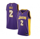 Women's Nike Los Angeles Lakers #2 Lonzo Ball Swingman Purple NBA Jersey - Statement Edition