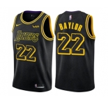 Women's Nike Los Angeles Lakers #22 Elgin Baylor Swingman Black NBA Jersey - City Edition