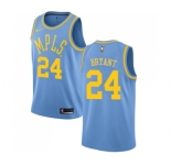 Women's Nike Los Angeles Lakers #24 Kobe Bryant Swingman Blue Hardwood Classics NBA Jersey