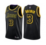 Women's Nike Los Angeles Lakers #3 Corey Brewer Swingman Black NBA Jersey - City Edition