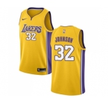 Women's Nike Los Angeles Lakers #32 Magic Johnson Swingman Gold Home NBA Jersey - Icon Edition