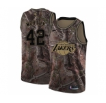 Women's Nike Los Angeles Lakers #42 James Worthy Swingman Camo Realtree Collection NBA Jersey