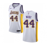 Women's Nike Los Angeles Lakers #44 Jerry West Authentic White NBA Jersey - Association Edition