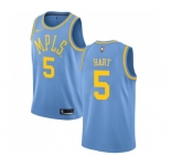 Women's Nike Los Angeles Lakers #5 Josh Hart Swingman Blue Hardwood Classics NBA Jersey