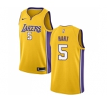 Women's Nike Los Angeles Lakers #5 Josh Hart Swingman Gold Home NBA Jersey - Icon Edition