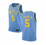Women's Nike Los Angeles Lakers #5 Tyson Chandler Authentic Blue Hardwood Classics NBA Jersey