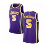 Women's Nike Los Angeles Lakers #5 Tyson Chandler Authentic Purple NBA Jersey - Statement Edition
