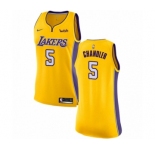 Women's Nike Los Angeles Lakers #5 Tyson Chandler Swingman Gold NBA Jersey - Icon Edition