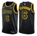 Women's Nike Los Angeles Lakers #6 Lance Stephenson Swingman Black NBA Jersey - City Edition