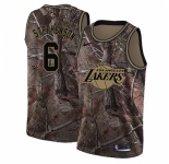 Women's Nike Los Angeles Lakers #6 Lance Stephenson Swingman Camo Realtree Collection NBA Jersey