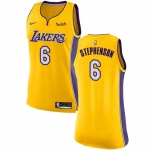 Women's Nike Los Angeles Lakers #6 Lance Stephenson Swingman Gold NBA Jersey - Icon Edition