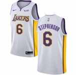 Women's Nike Los Angeles Lakers #6 Lance Stephenson Swingman White NBA Jersey - Association Edition