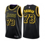 Women's Nike Los Angeles Lakers #73 Dennis Rodman Swingman Black NBA Jersey - City Edition