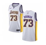 Women's Nike Los Angeles Lakers #73 Dennis Rodman Swingman White NBA Jersey - Association Edition