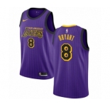 Women's Nike Los Angeles Lakers #8 Kobe Bryant Swingman Purple NBA Jersey - City Edition