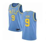 Women's Nike Los Angeles Lakers #9 Luol Deng Swingman Blue Hardwood Classics NBA Jersey