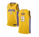 Women's Nike Los Angeles Lakers #9 Luol Deng Swingman Gold Home NBA Jersey - Icon Edition