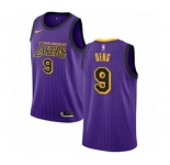 Women's Nike Los Angeles Lakers #9 Luol Deng Swingman Purple NBA Jersey - City Edition