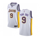 Women's Nike Los Angeles Lakers #9 Nick Van Exel Authentic White NBA Jersey - Association Edition