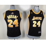 women nba jerseys los angeles lakers #24 bryant black[yellow number]