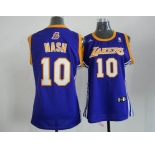 women nba los angeles lakers #10 nash purple
