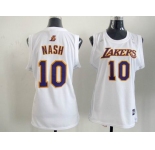 women nba los angeles lakers #10 nash white