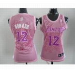 women nba los angeles lakers #12 dwight howard pink