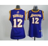 women nba los angeles lakers #12 dwight howard purple