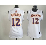 women nba los angeles lakers #12 dwight howard white