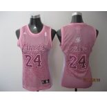 women nba los angeles lakers #24 bryant pink